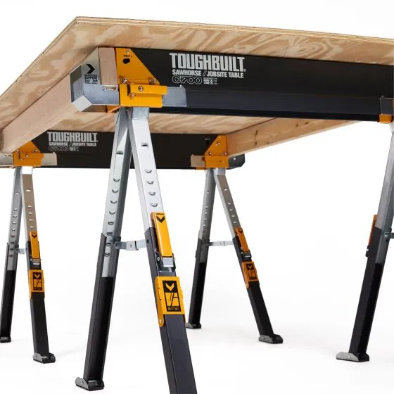 Toughbuilt TB-C700-2 Sawhorses 2 Pack / Jobsite Table 7 Toughbuilt TB-C700-2 Sawhorses 2 Pack / Jobsite Table - Image 7