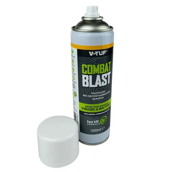 V-TUF VTC999 Combat Blast Bio Decontamination Aerosol 500ml 2 V-TUF VTC999 Combat Blast Bio Decontamination Aerosol 500ml - Image 2